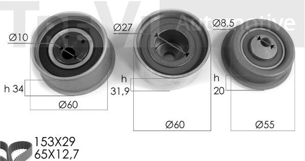 TREVI AUTOMOTIVE Hammashihnasarja KD1035